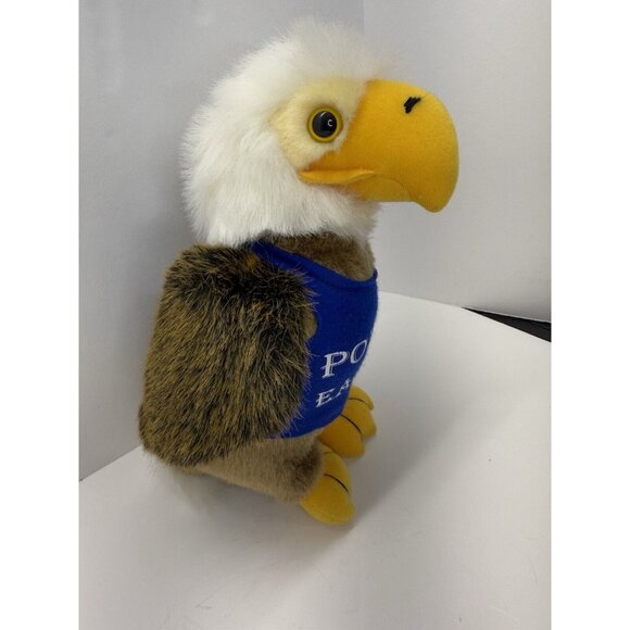 Bald Eagle Plush Logo Bear 12 Inch Point Eagles Removable Blue Shirt Stuffed - Picture 3 of 9